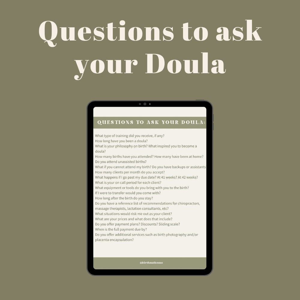 Questions to ask your Doula & Midwife