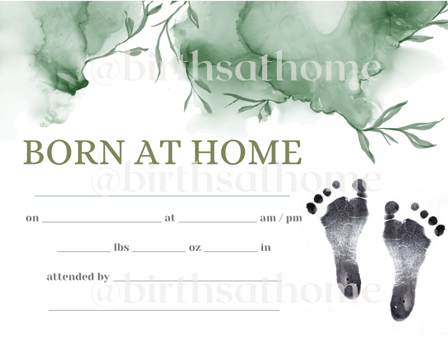 Home Birth Certificates